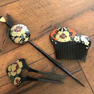 Vintage 1960s-70s Japanese Hair Accessories